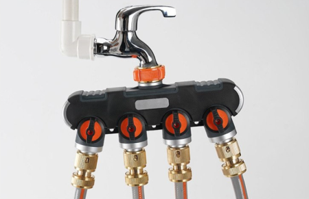 4구 수도꼭지 두갈래 청소 커넥터 물호스 4구 수도분배기 여바라 어댑터 수전분배기 세탁기 연결구